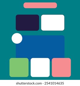 Colored square template background with blank space for products and copy space