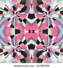 colored squares abstract geometric in retro style vector illustration grunge effect