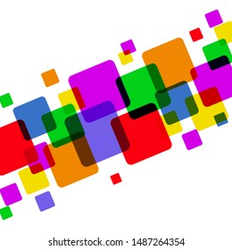 Colored squares background - stock vector