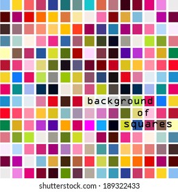 Colored Squares Background. Vector 