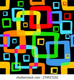 colored squares on a black background-seamless