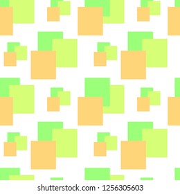 Colored squares on a white background, seamless pattern, vector