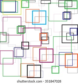 Colored squares on a white background