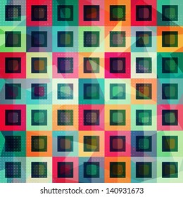 colored squares seamless pattern