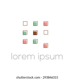 Colored squares vector logo