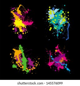 colored stains blots