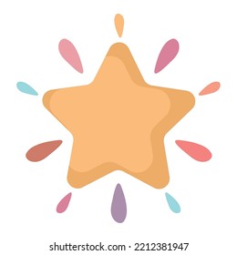 colored star design over white