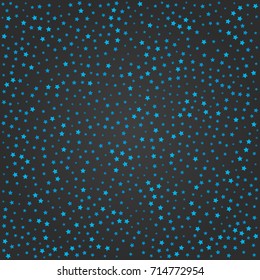 Colored stars in the dark sky. The concept of the holiday, the happiness of the new year. Vector illustration.