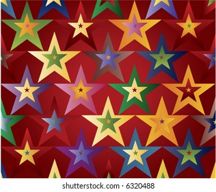 Colored stars pattern