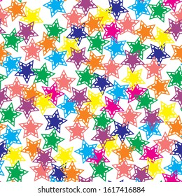 colored stars seamless pattern image