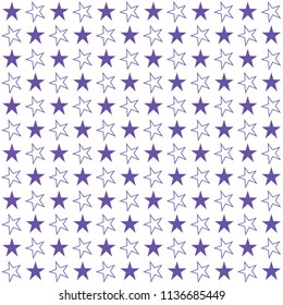 Colored stars seamless pattern, purle stars vector illustration