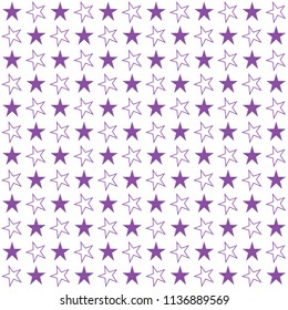 Colored stars seamless pattern, purple stars vector illustration