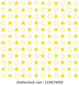 Colored stars seamless pattern, yellow stars vector illustration