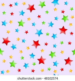 Colored stars-seamless