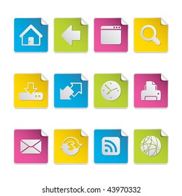 Colored Sticker Square - Web and Internet Set. For multiple applications. See more in my portfolio...