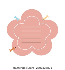Colored sticky notes paper illustration. Blank paper sheets for note. Cute notes paper stickers for your message. Blank notes with elements of planning for business office writing reminds.