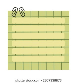 Colored sticky notes paper illustration. Blank paper sheets for note. Cute notes paper stickers for your message. Blank notes with elements of planning for business office writing reminds.