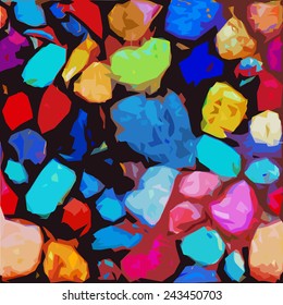 colored stones seamless background. Vector 