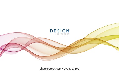 
Colored stream of transparent waves Abstract background of wavy lines Design for poster, banners, flyers and presentations.