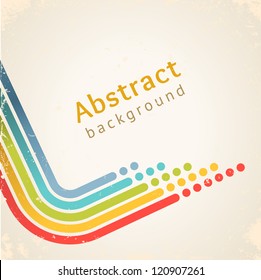 Colored stripes with circles, vector. Design template