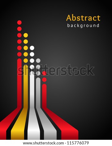 Colored Stripes On Black Background Vector Stock Vector (Royalty Free