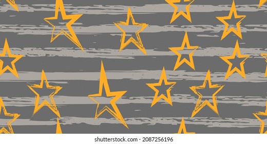 Colored stripes and stars. Simpless. Fashion watercolor striped design. Hand drawn lines in a watercolor style. Fabric, textile design, wrapper, cover.