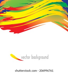 Colored strokes   on white background