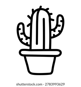 A colored style icon of cactus 