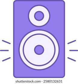 Colored Subwoofer Icon. Vector Icon. Acoustic System Playing Sounds. Music Speakers. Brazilian Carnival Concept