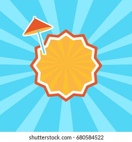 Colored summer background, vector illustration