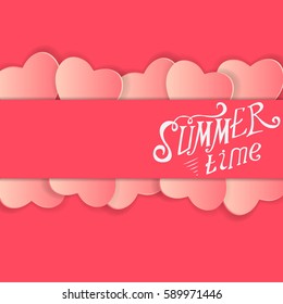 Colored Summer Time Vector Background Illustration. EPS10