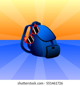 Colored summer vacation graphic design, Vector illustration