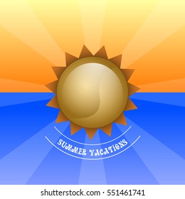 Colored summer vacation graphic design, Vector illustration