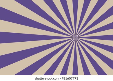 colored sun beams vintage background. ultra violet pop art rays