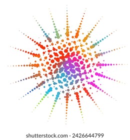 colored sun. hand drawing. Not AI. Vector illustration