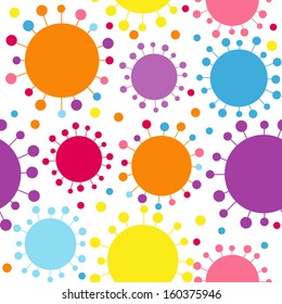 Colored sun. Vector background