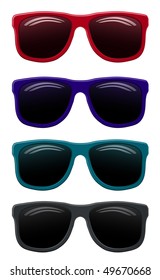 colored sunglasses vector