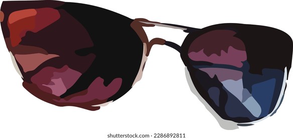 Colored Sunglasses Vector, Print, Illustration