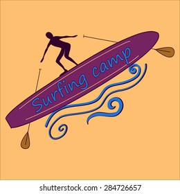 Colored surf lable, excellent vector illustration, EPS 10