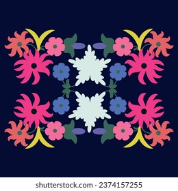 Flor de suzani de colores para crear un hermoso elemento interior casero. Cultura de Uzbekistán. El interior es tradicional. Suzani