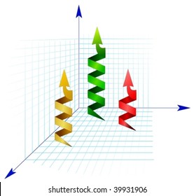 diagrama giratorio coloreado