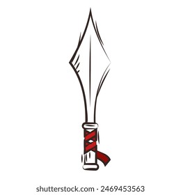 Colored sword medieval weapon icon Vector illustration