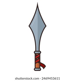 Farbiges Schwert mittelalterliche Waffe Symbol Vektorillustration