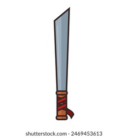 Colored sword medieval weapon icon Vector illustration