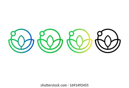 Diseño de símbolos en color sobre fondo blanco, diseño creativo colorido del logo.