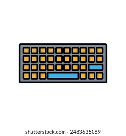 Colored symbol keyboard icon vector.