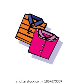camiseta de color. ilustración vectorial aislada en fondo blanco en EPS10