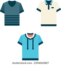 Colored T Shirt Vector Illustration 