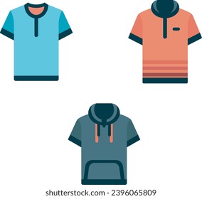 Colored T Shirt Vector Illustration 