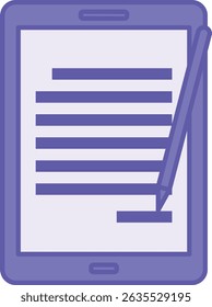 Colored Tablet Icon. Vector Illustration. Portable Electronic Device With Touch Screen. Gadget, Technology. Device Concept